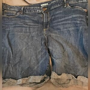 Sonoma Dark Blue Denim Cutoff Shorts